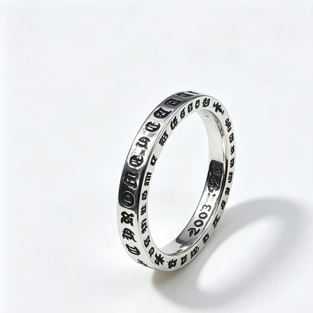 Chrome Hearts Silver Ring with Inscriptions